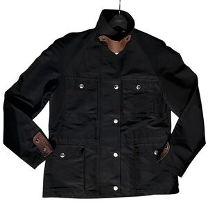 Ralph Lauren utility Jacket with leather  trim Med